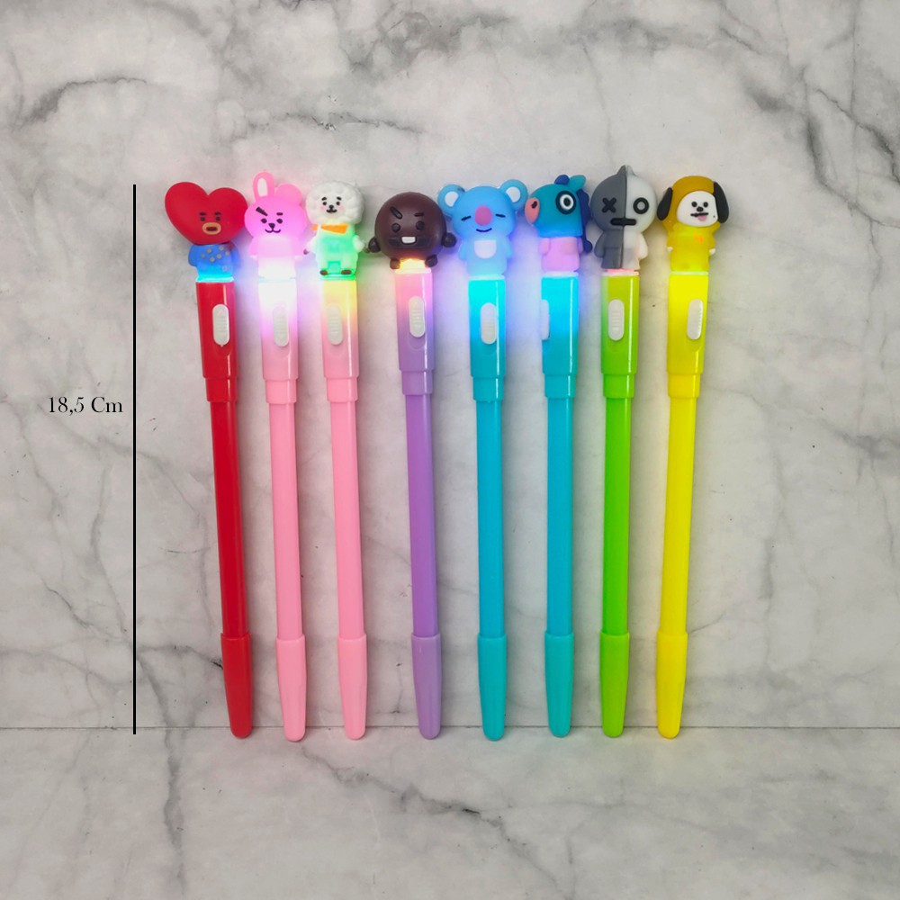 

Bolpen LED Pulpen Lampu Pena BTS BT21 - PEN BT21 ARMY BTS SENTER LAMP LED KPOP