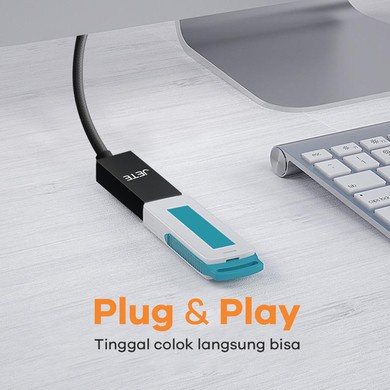 USB Extension 1M  USB 3.0  Up to 5Gbps Kabel JETE X9 Compatible with Mouse Flashdisk Komputer and Laptop - Konverter Usb - Garansi 2 Tahun