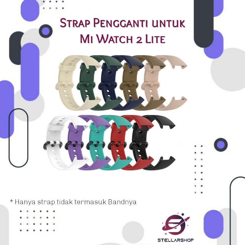 Strap Polos Warna untuk Redmi Watch 2 Lite Compatible Mi Watch Lite