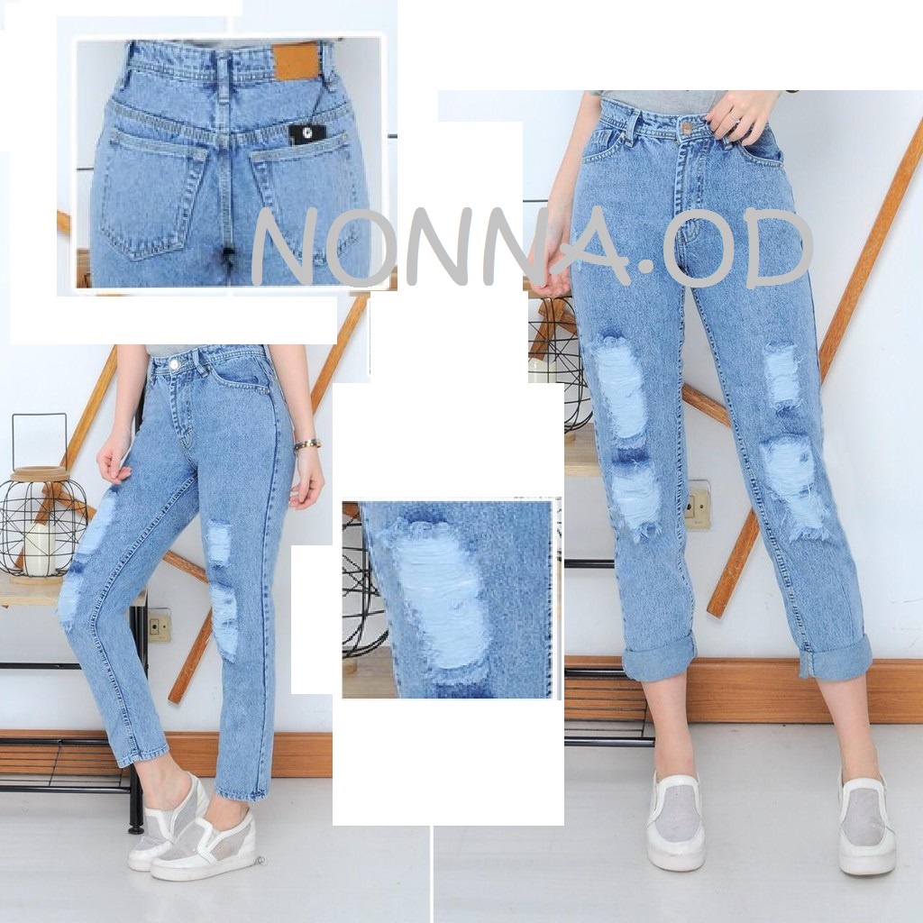 CELANA BOYFRIEND WANITA RIPPED JEANS SOBEK / CELANA JEANS SOBEK2 KEKINIAN / CELANA JINS WANITA SOBEK2 KEKINIAN / CELANA WANITA KEKINIAN TERBARU TERMURAH COD