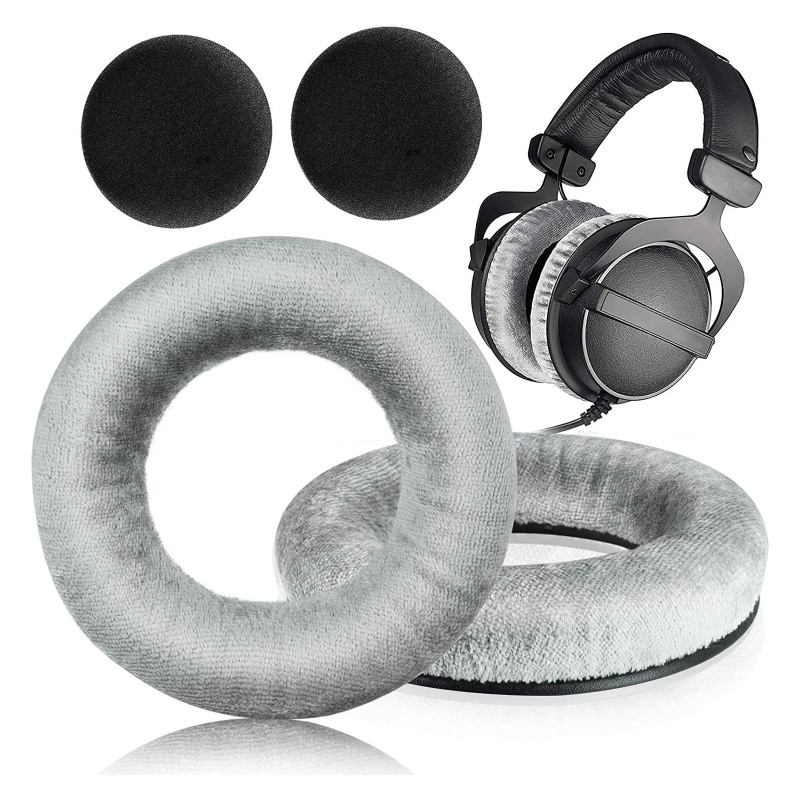 Cre Spons Bahan Beludru Bantalan Telinga Untuk T5P T1 DT440 DT990 Earphone Earpads Cover