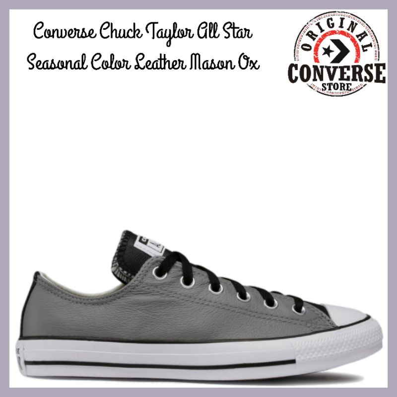 grey leather chucks