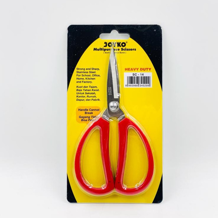 

Gunting Heavy Duty Scissors Kain Karton Kulit Tebal Joyko SC-14 SC 14