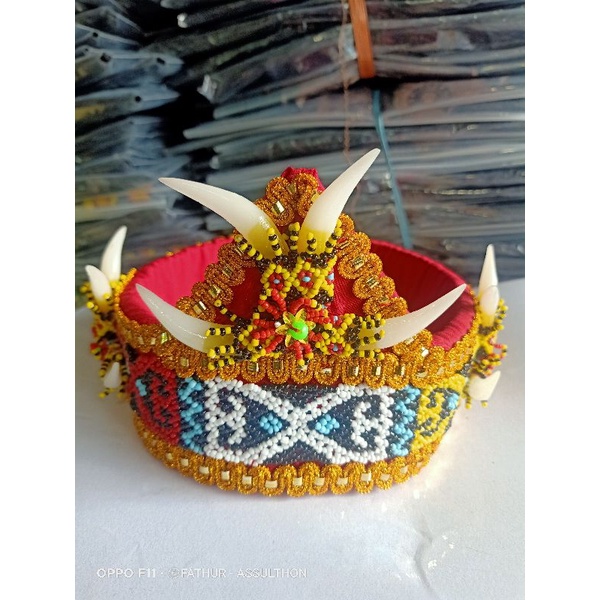 TOPI/LAWUNG TARING BANYAK KESENIAN KHAS DAYAK KALIMANTAN