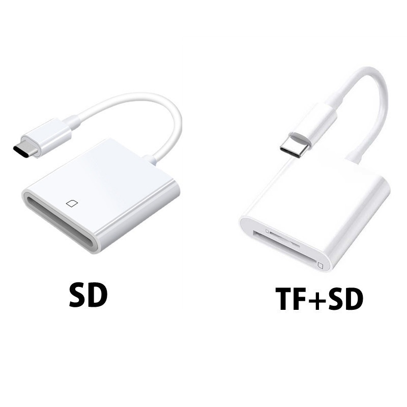 1pc Adapter Card Reader USB C Ke SD TF 2 in 1 OTG Tipe-C Untuk Smartphone / Tablet Android