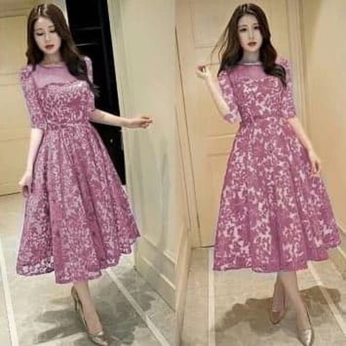 GEMMA DUSTY PINK MINI DRESS BAJU PESTA REMAJA DedeStore