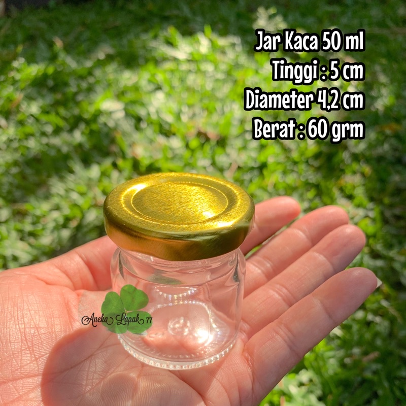 Jar Kaca 50 ml Jar Selai Madu Puding Good Quality