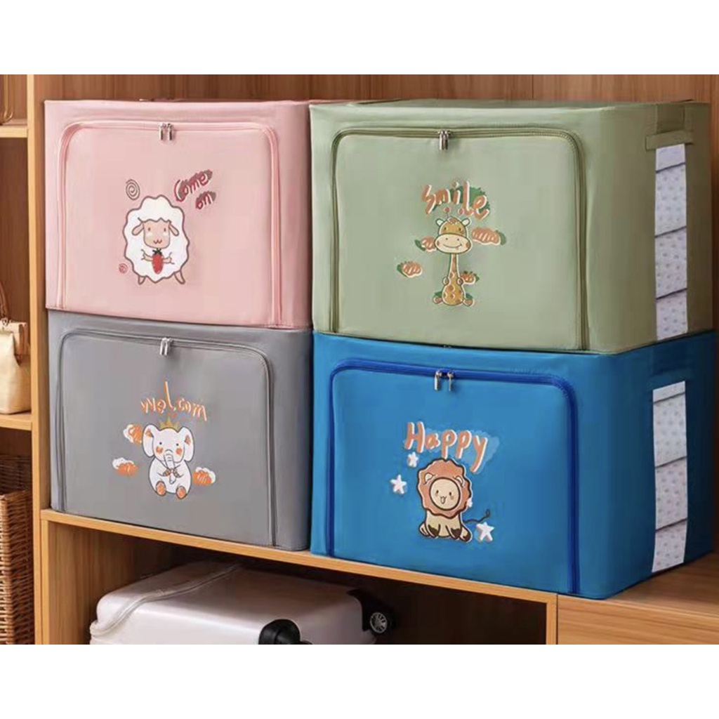 STORAGE BOX 66 liters karakter Double Zipper Large Box 66L - missbejogrosir