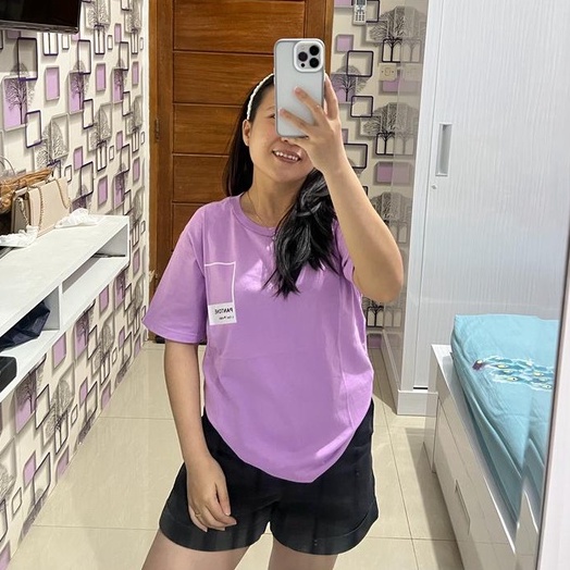 PANTONE TSHIRT l BAJU KAOS TUMBLR TEE KAOS WANITA OVERSIZE POLOS COTTON COMBED 30'S KOREA FASHION