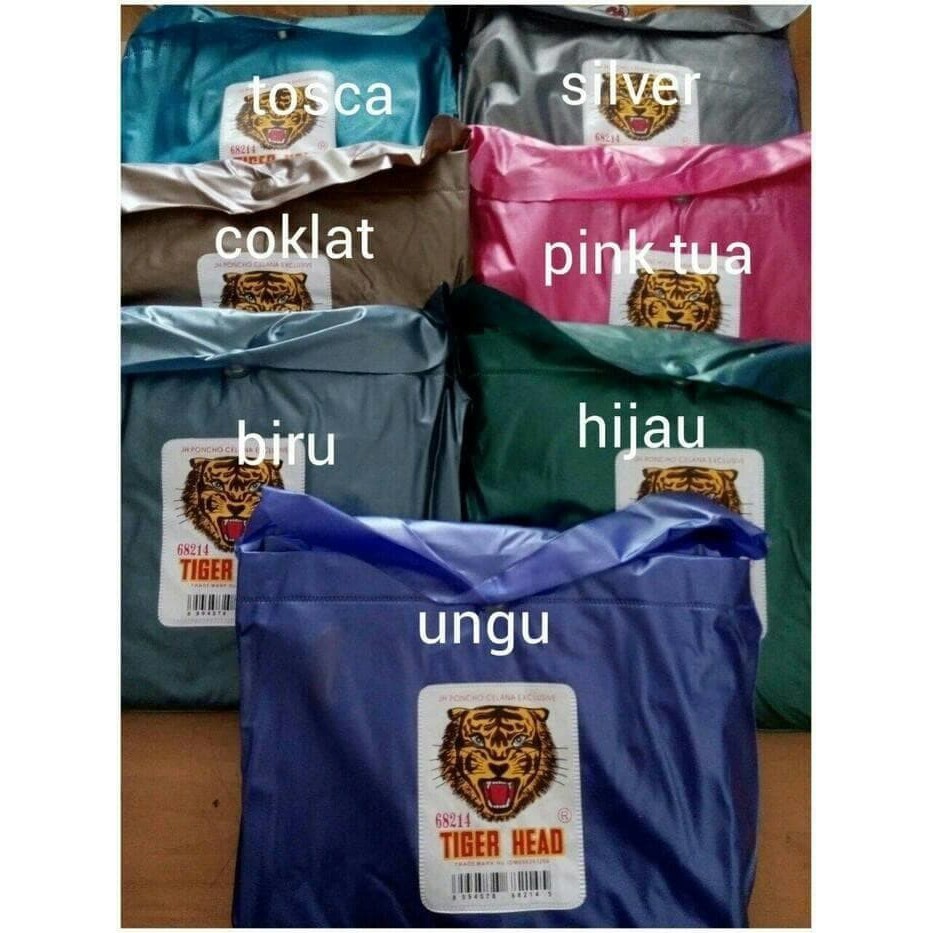 JAS HUJAN PONCO TANGAN CELANA - PONCHO CELANA TIGER HEAD type 68214