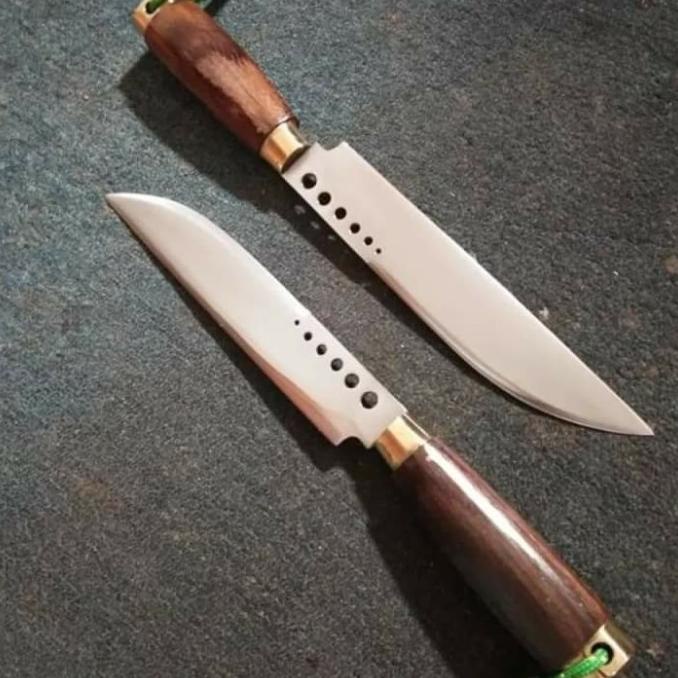 pisau sembelih panjang bilah 23 cm lobang super tajam baja asli
