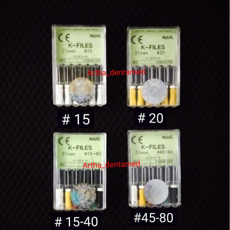 K FILE / KFILE ( MN)#15 #20 #15-40 #55-80 ENDO FILE 21 &amp; 25 mm K FILES SETAINLES STEEL