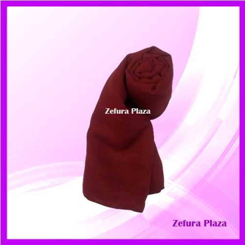 Kerudung Segi Empat Paris Polos Merah Maroon