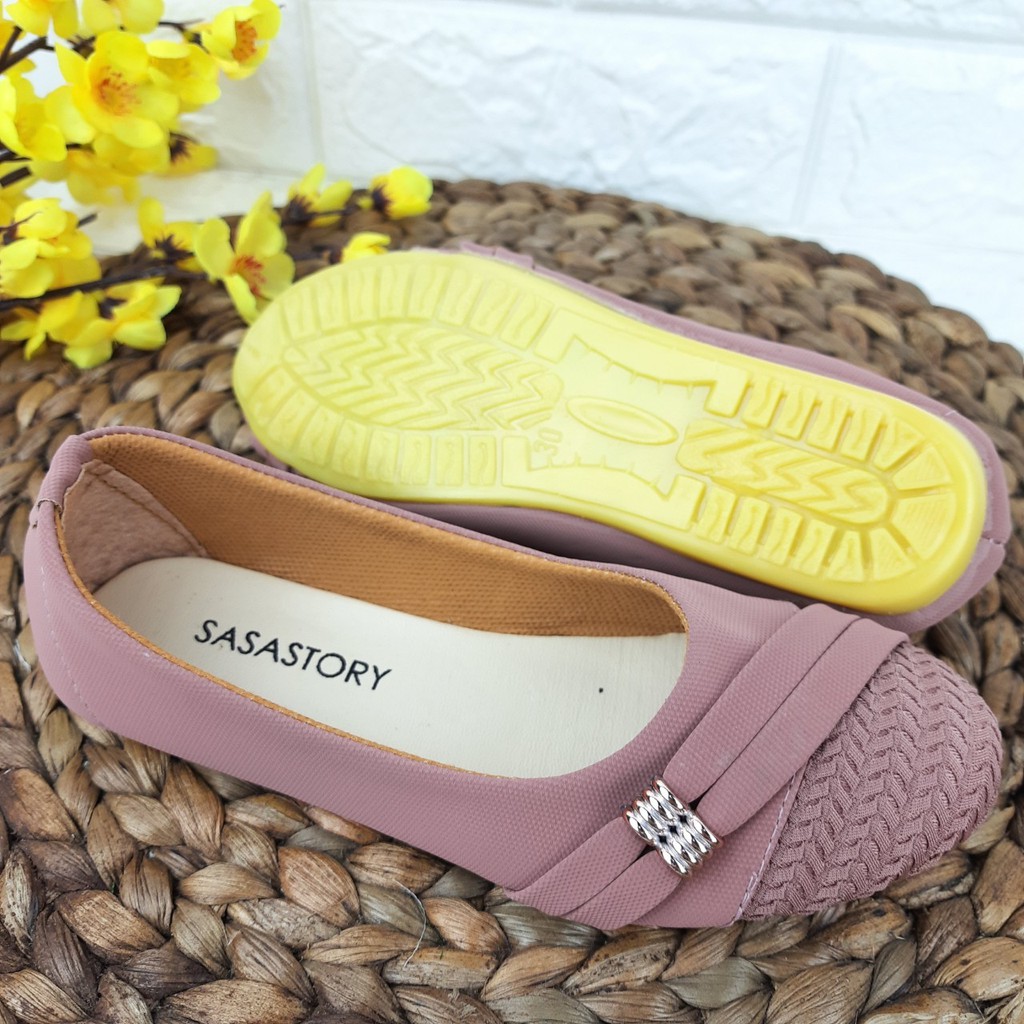 [TAMAN SEPATUKU] SEPATU TRENDY MURAH FLATSHOES PESTA ANAK PEREMPUAN GARIS SAMPING 3 4 5 6 7 8 TAHUN HAX13