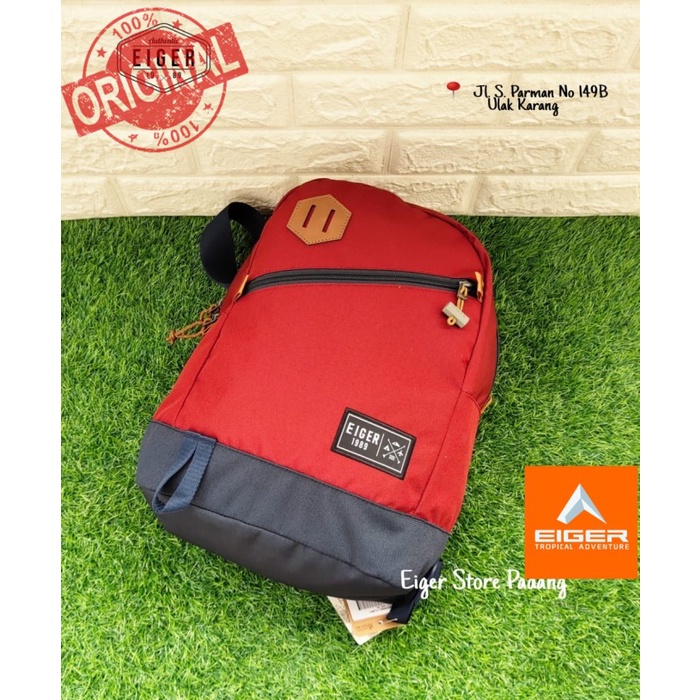EIGER1989 Tas Ransel Raft 3.0 5350 Maron  Tas Sandang Tas Sekolah Tas Santa DIJAMIN ORIGINAL