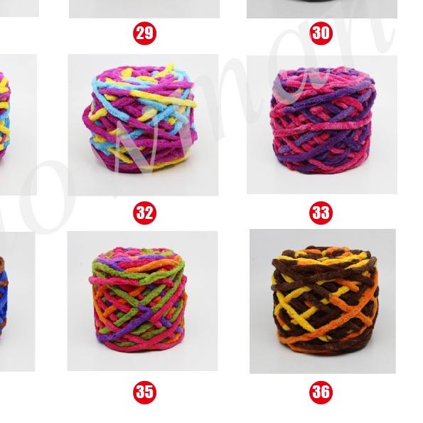 Benang rajut chenille/ chenille yarn/ benang rajut handuk 1ply import Scarf Sweater Towel Hand Knitt