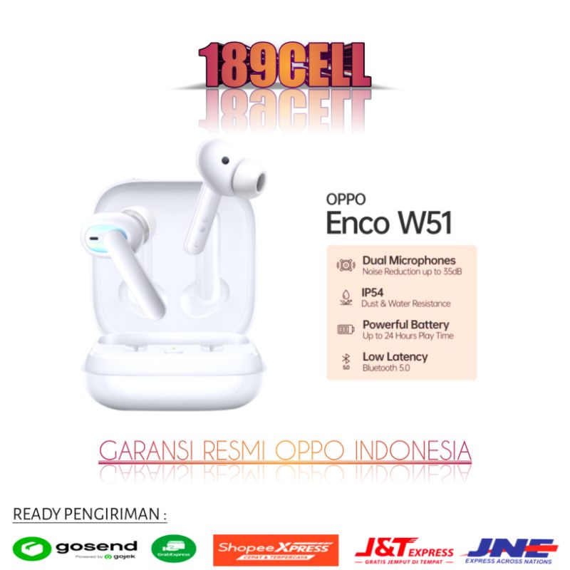 OPPO Enco W51 - TWS Earphone | Garansi Resmi OPPO Indonesia