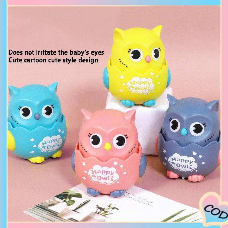 COD❤️ Tekan Sliding Owl Toy Baby car toys Little Bird Road toys / Baby Happy Owl toys / Ghost toys-A.one