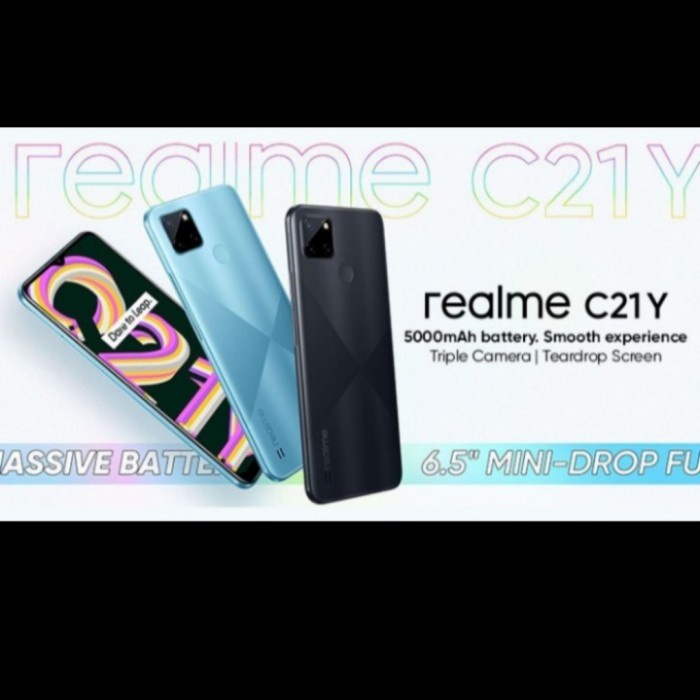 Realme C21y ram 3/32 resmi - Hitam