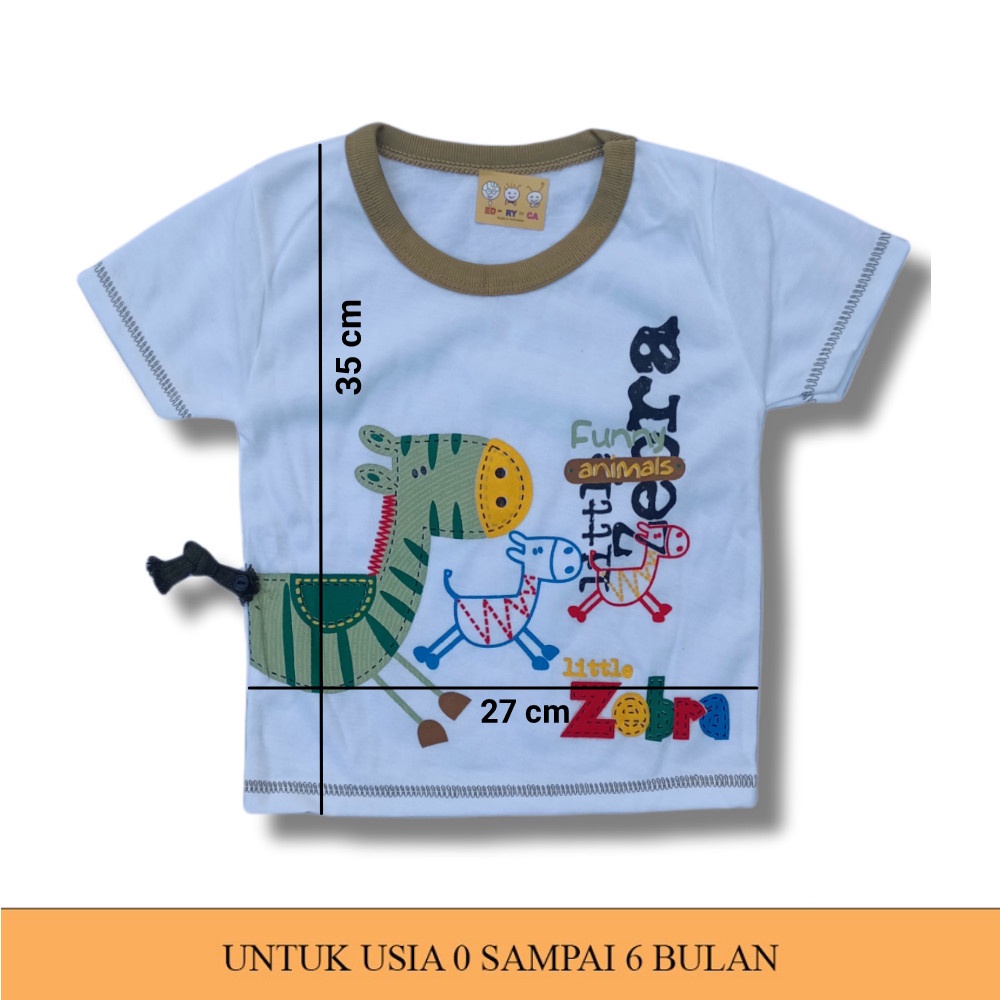 Setelan Pendek Baju Bayi Laki-laki size 0-6 Bulan MOTIF ZEBRA