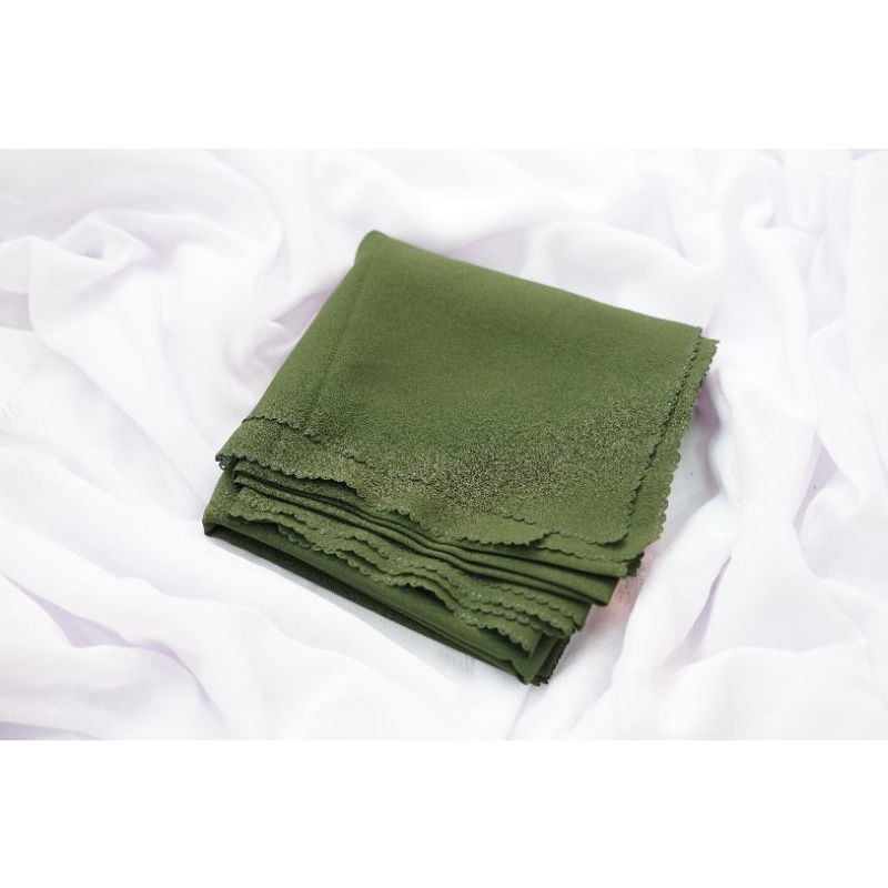 [ COD ] JILBAB SYAR'I AZZAHRA SEGIEMPAT DIAMOND LASERCUT JUMBO 130x130-Army