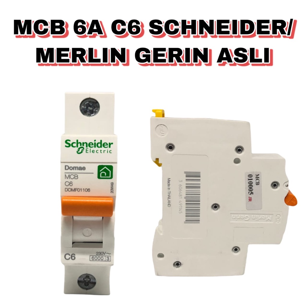 MCB  6A C 6 SCHNEIDER /MERLIN GERIN ASLI