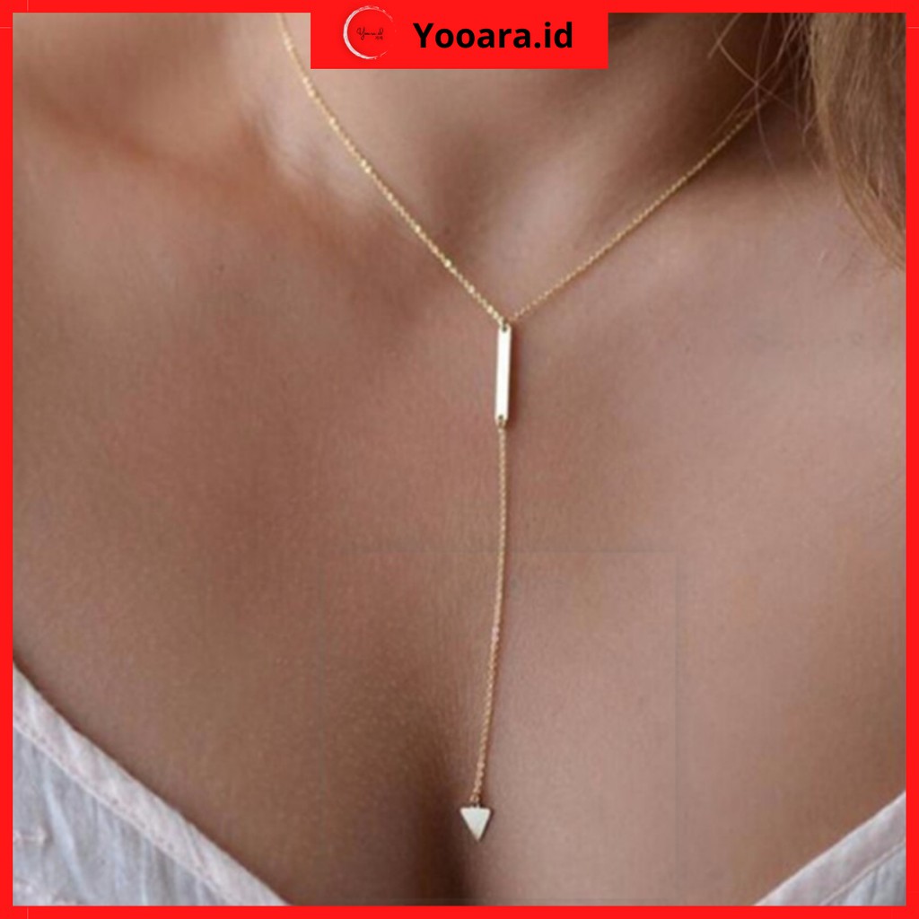 Kalung wanita liontin Triangle kalung import KOREA aksesoris fashion style KOREA