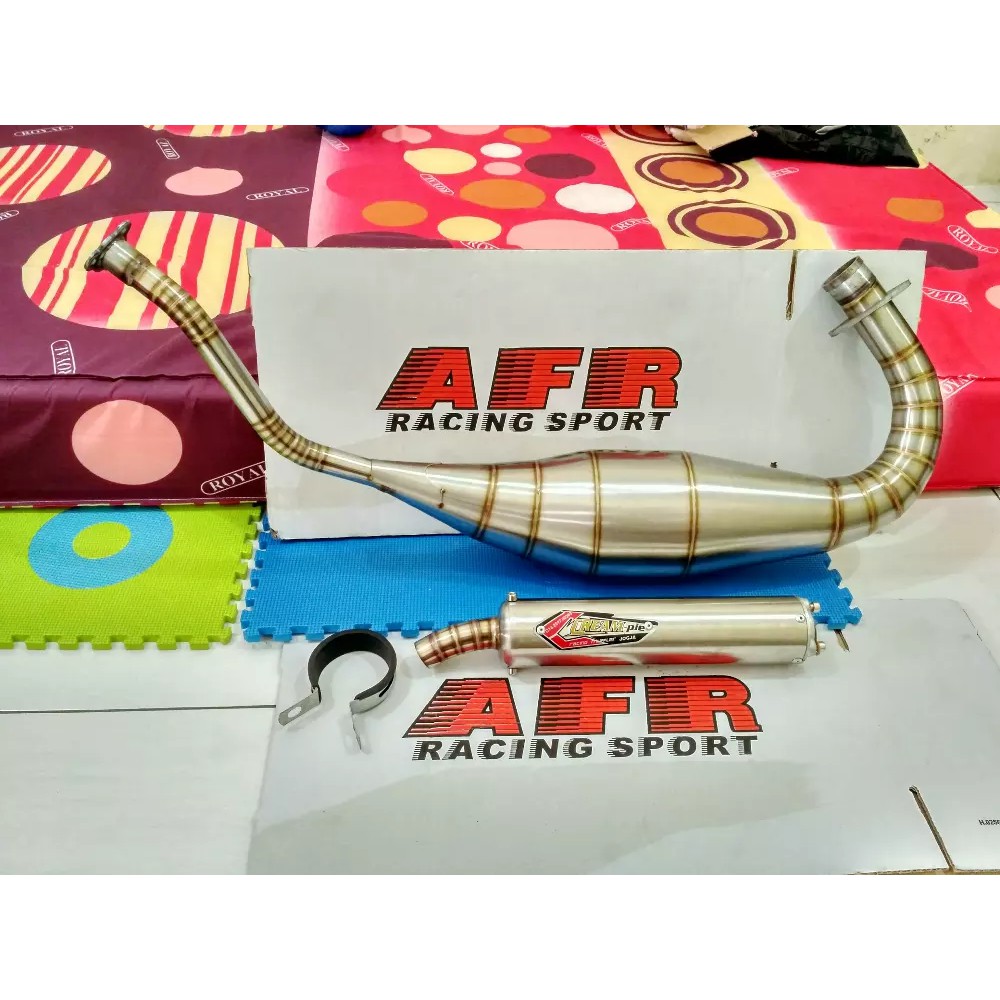 Knalpot Creampie Stainless Ninja R Dan RR Model Cobra