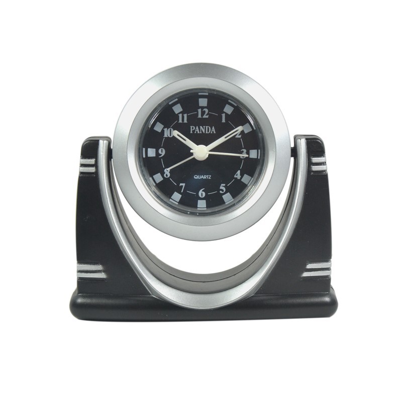 Jam Meja Weker Alarm Clock Warna Silver 10cm Free Baterai