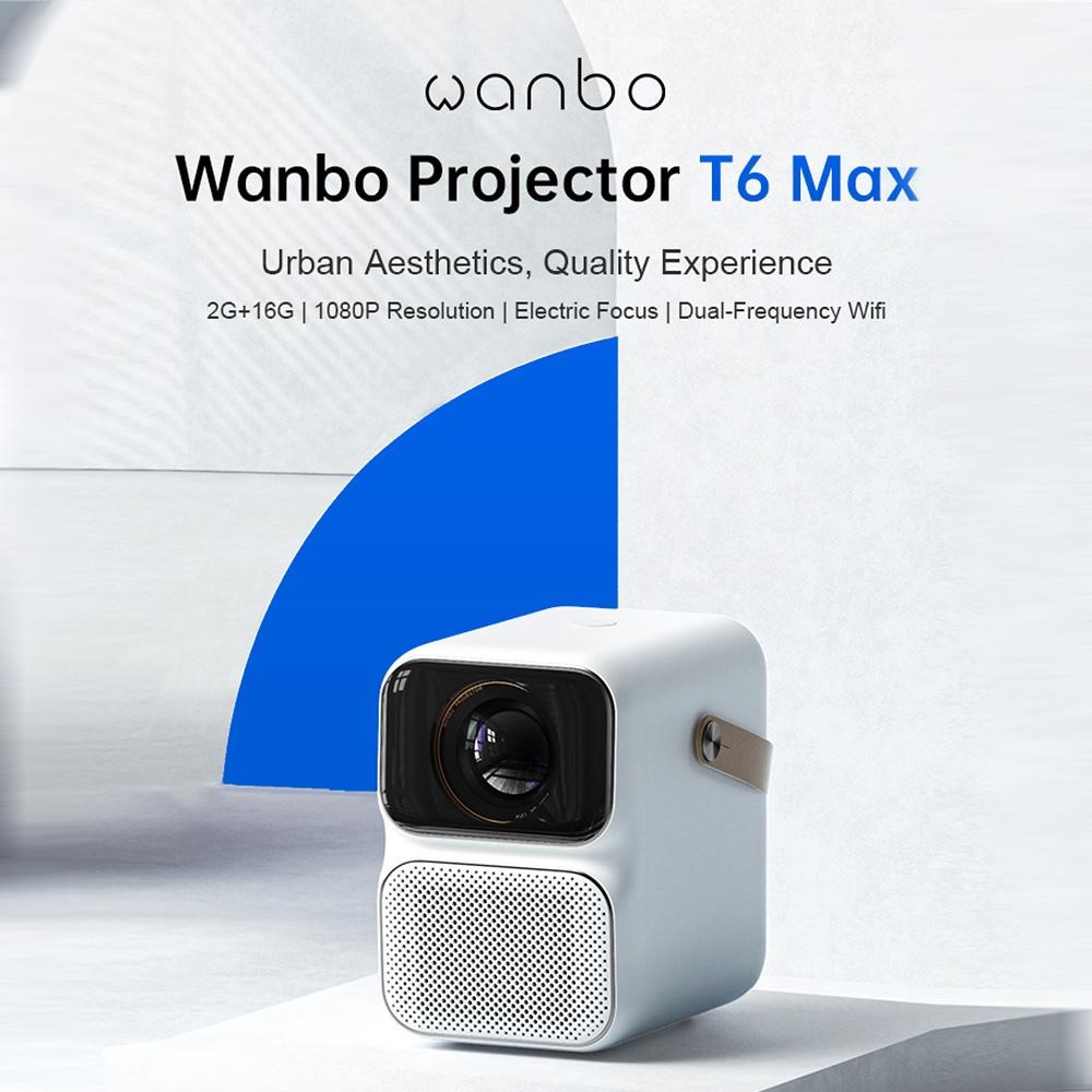 WANBO T6 MAX - Smart Android 1080P Full HD Projector - 550 ANSI Lumens - Proyektor Android Full HD 550 ANSI Lumens Terbaru dari WANBO