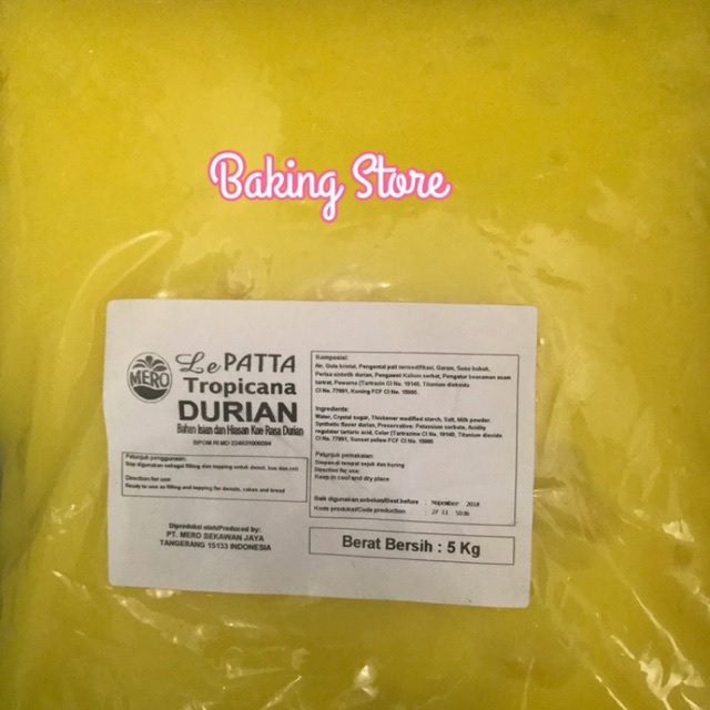 

Selai Lepatta - Selai Durian Lepatta Kemasan 5kg - Gosend/Grab Only!!
