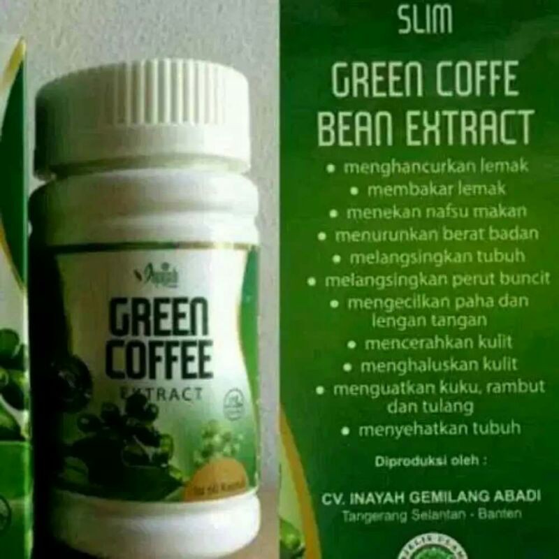 Green coffe inayah membantu membakar lemak menekan nafsu makan