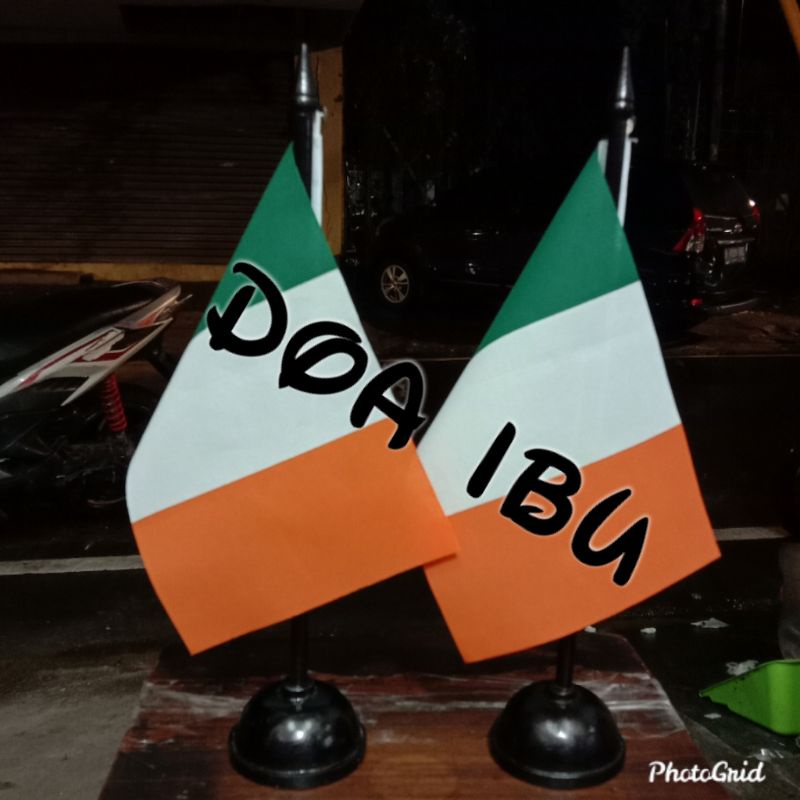 

best seller tiang kayu meja+bendera IRLANDIA ready stock