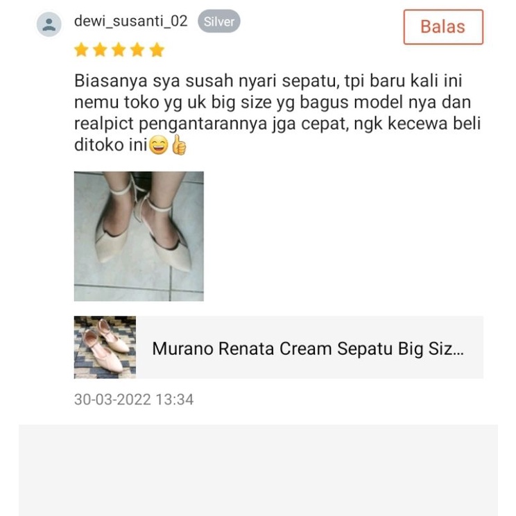 Best Seller Murano Renata Cream Sepatu Big Size Jumbo 41-46