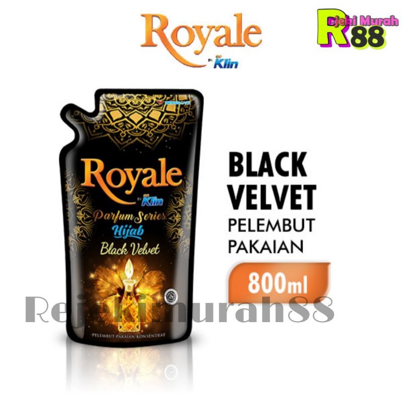 Royale Hijab Pelembut pakaian Black Velvet 780ML