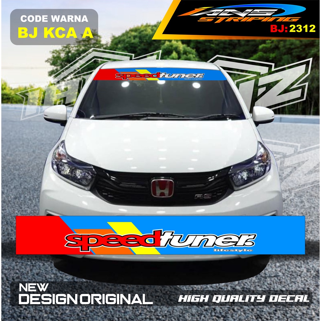 DECAL STIKER KACA DEPAN MOBIL BRIO / STICKER KACA DEPAN MOBIL HONDA JAZZ / VARIASI STIKER MOBIL AYLA / STIKER KACA MOBIL