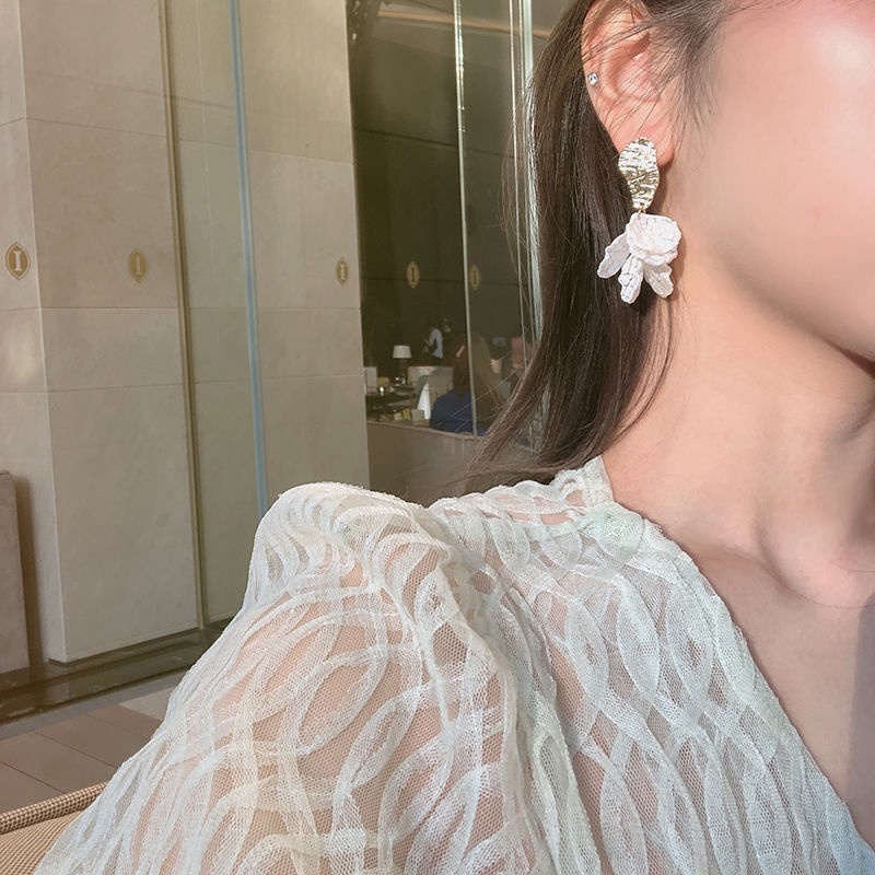 Baru kancing Super fairy Mori gaya Korea tidak teratur dengan kepribadian shell pola anting-anting p