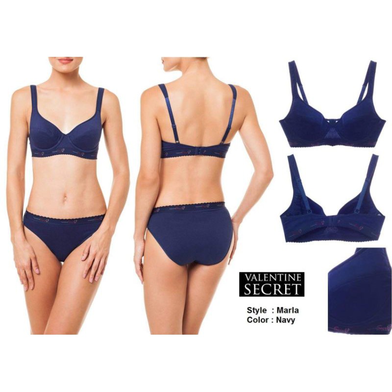 Bra set with panty Valentine Secret Style Marla color Navy