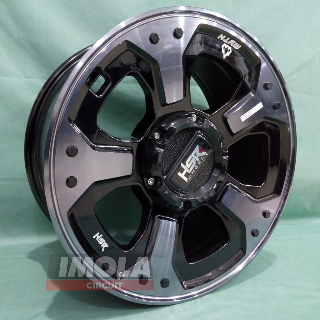 Pelg mobil Ford ranger ring 18 HSR wheel myth03 Ring18 lobang baut 6x139,7 lebar velg 8 Black Oil