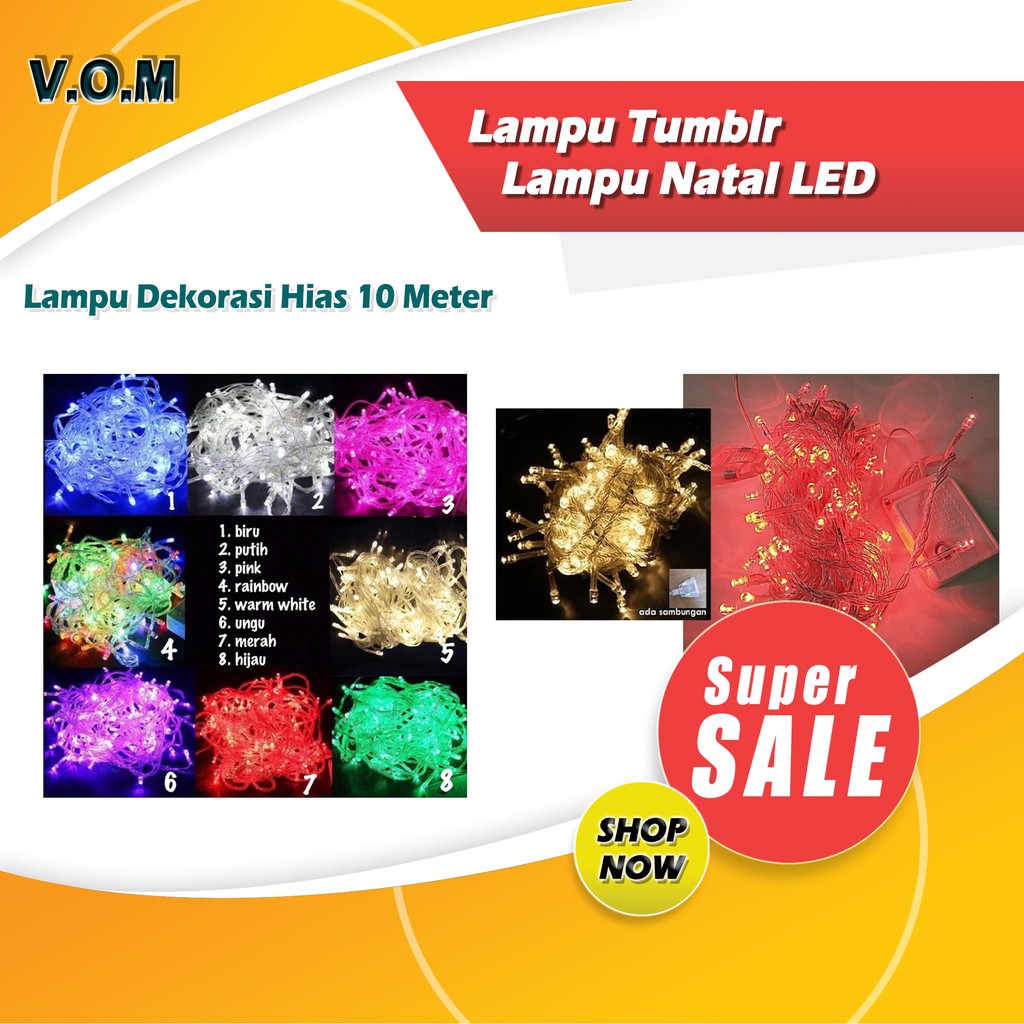 Lampu Tumblr / Lampu Natal LED / Twinkle Light / Lampu Dekorasi Hias - 0476