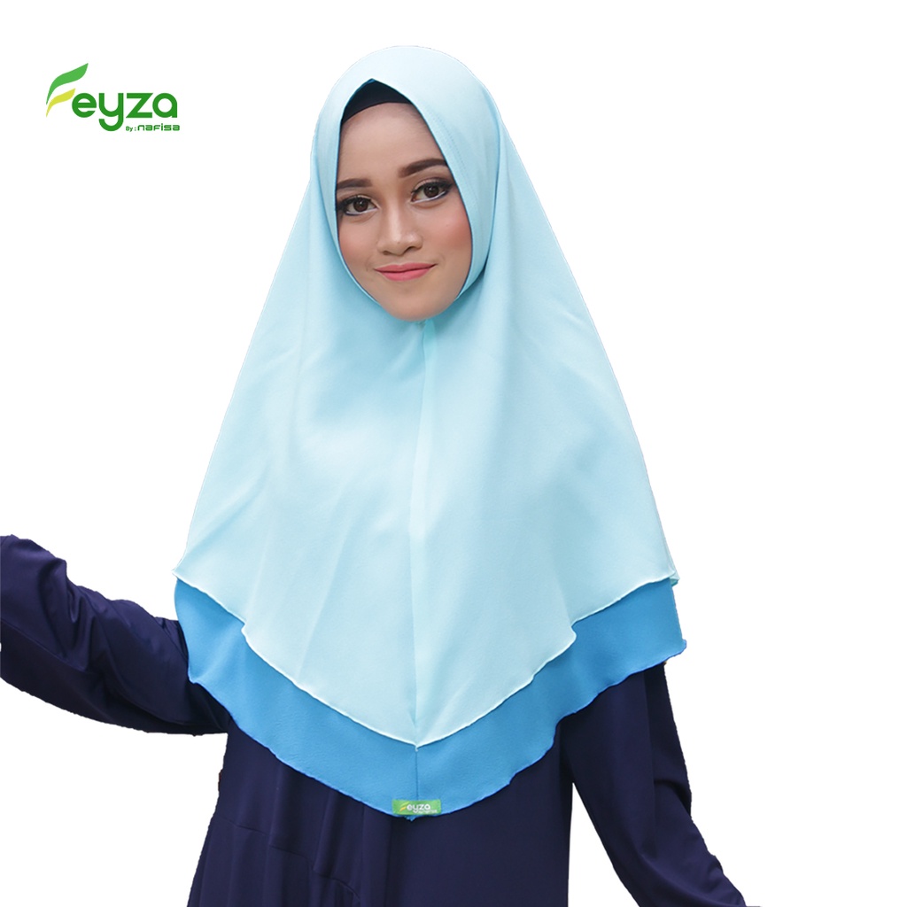 Hijab Zura - Jilbab Diamond Crepe - Jilbab Instan - Jilbab Remaja 2 Layer Kombinasi