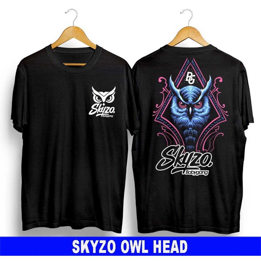 Kaos murah Kaos distro murah baju  distro pria t-shirt murah combed30s SKYZO KEPALA OWL