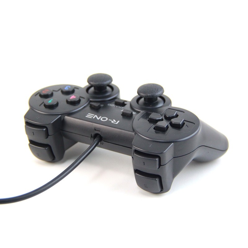 GAMEPAD DOUBLE GETAR R-ONE - ACC PC GAMING JOYSTICK PLAYSTATION MURAH