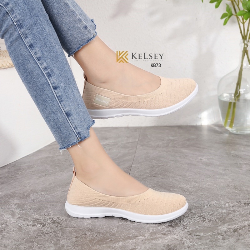 (GRATIS ALAS KAKI) NICOLE SEPATU SLIP ON KELSEY KB73  Flyknit Shoes Flats import