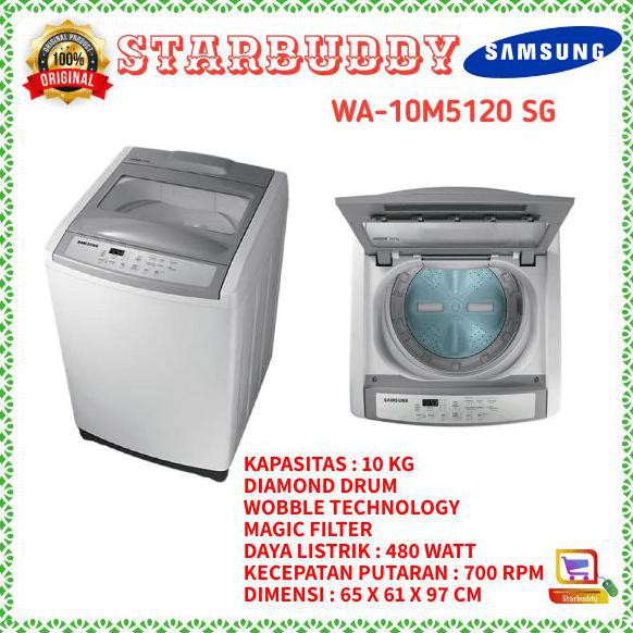 Mesin Cuci 1 tabung Samsung WA-10M5120 kaps.10Kg - jABODETABEK