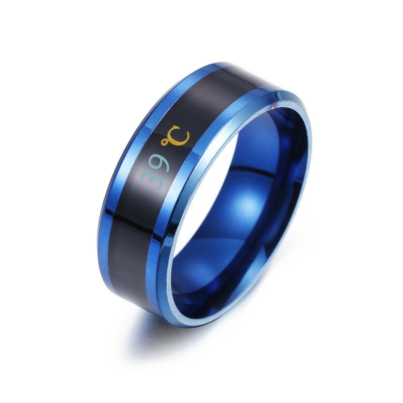 Cincin Titanium Suhu/temperatur tubuh Cincin couple pria wanita