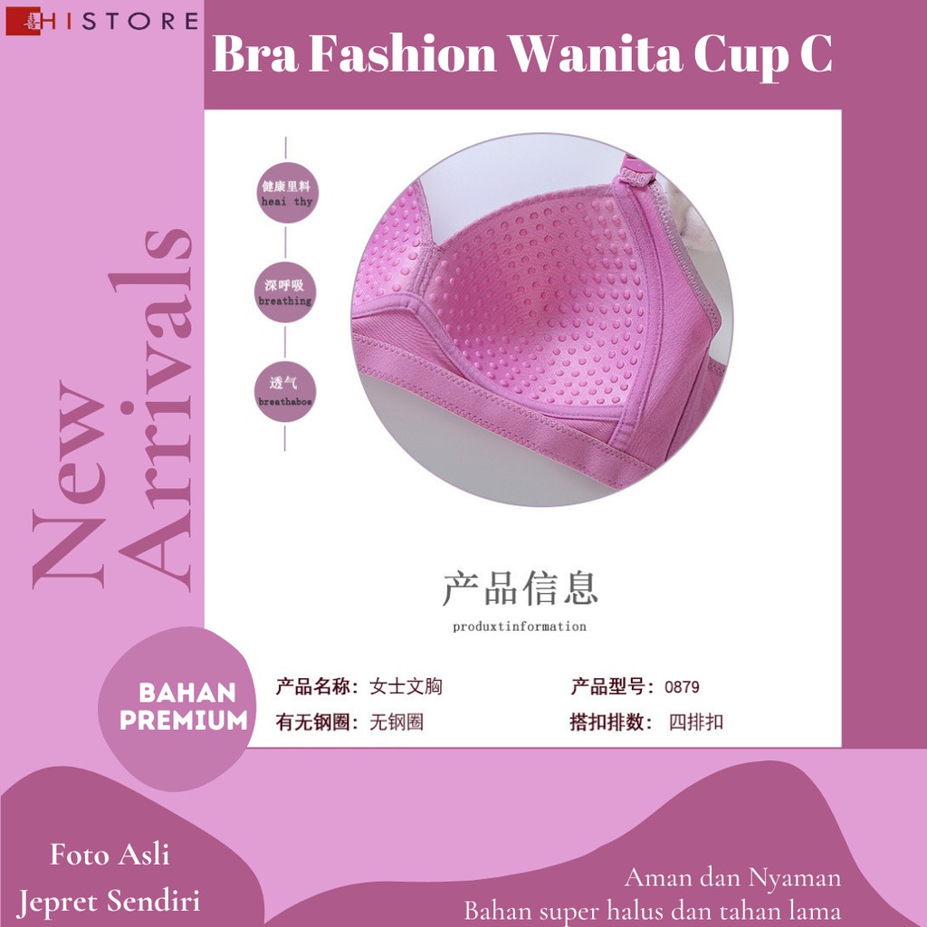 [HI] Bra BH JUMBO CUP C Fashion Wanita Bra wanita Premium Busa Tipis Tanpa Kawat Sangat Nyaman 0879