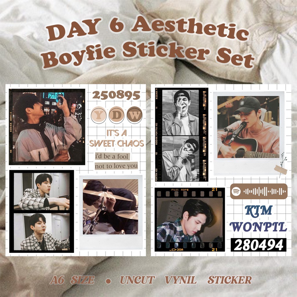 [READY] DAY 6 Aesthetic Boyfriend Material Tumblr Deco DAY6 Kpop Sticker Case DIY Fanart Stiker