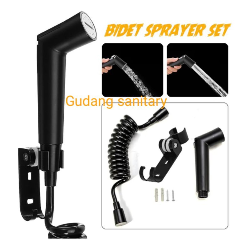 Jual Jet Shower Bidet Black Jet Shower On Off Hitam Jet Shower Toilet Black Jet Shower Telpon