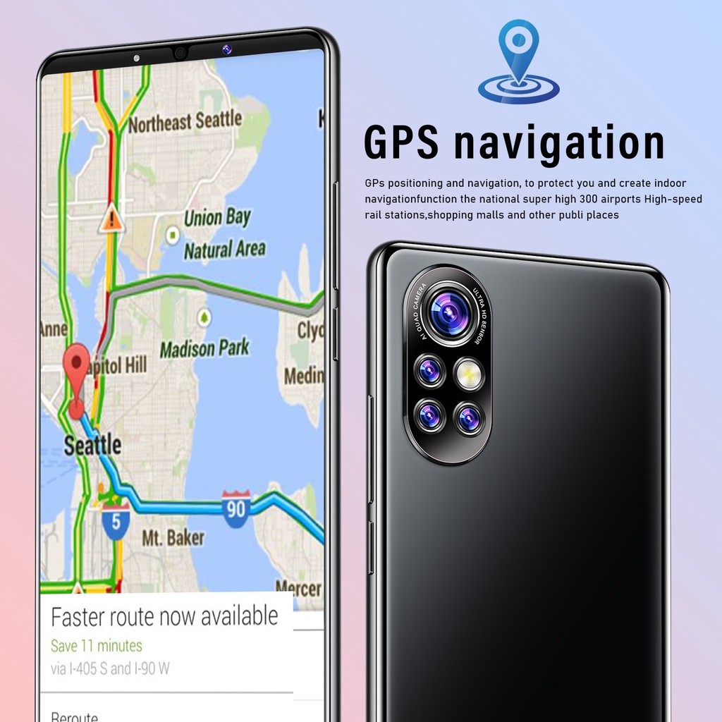 【2023 Brand New】WL  Baru 5G Handphone Nova8 Pro 6.1-inch SmartPhone HD Layar Dual SIM 8GB + 128GB /256GB Ponsel Android Lainnya